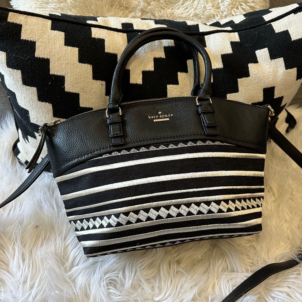 Kate Spade Black and White Crossbody Bag